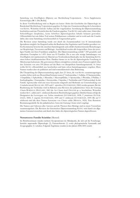 für Jahresbericht 1997 - Senckenberg Deutsches Entomologisches ...