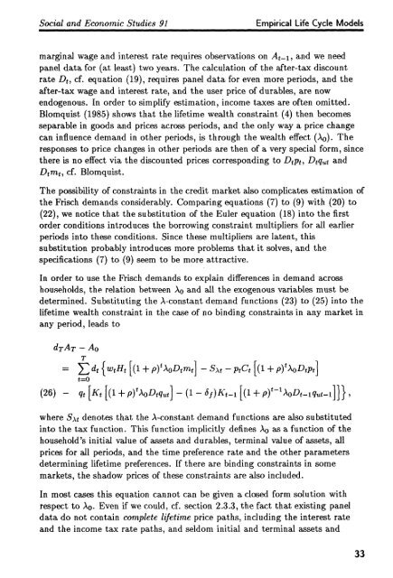 Empirical life cycle models of labour supply and - Statistisk sentralbyrå