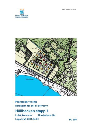 Planbeskrivning - Luleå kommun