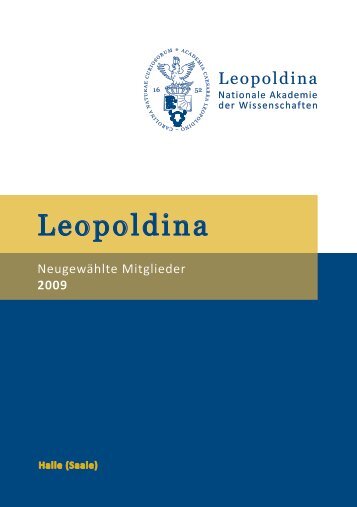 Neu gewählte Mitglieder 2009 (pdf) - Leopoldina
