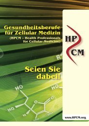 Broschüre über HPCM - Health Professionals for Cellular Medicine