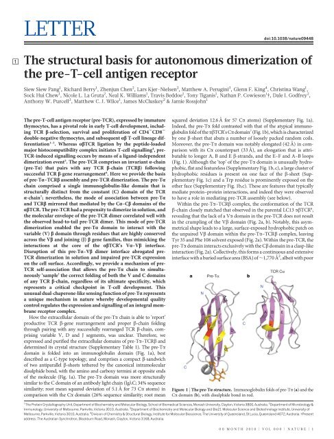 Link to Letter in Nature - Monash University