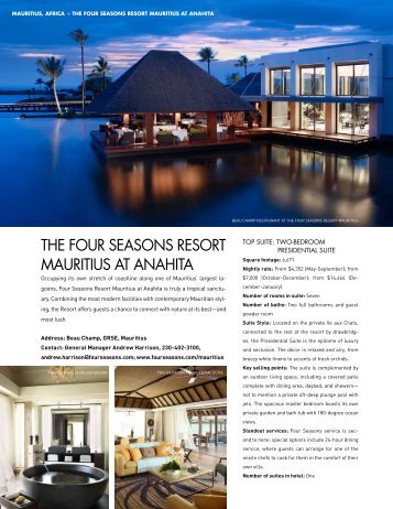 the four seasons resort mauritius at anahita - Elite Traveler