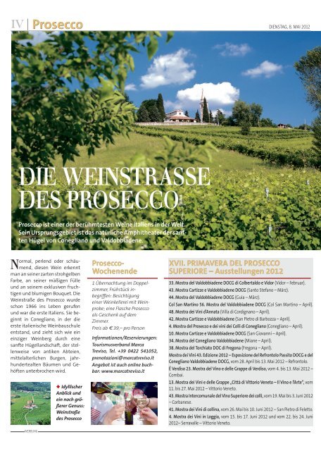 Eine köstliche Erfahrung im Prosecco-Land - Marca Treviso.it