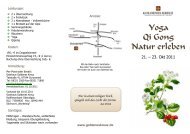 Yoga, Qigong, Natur erleben - Gasthaus Goldenes Kreuz