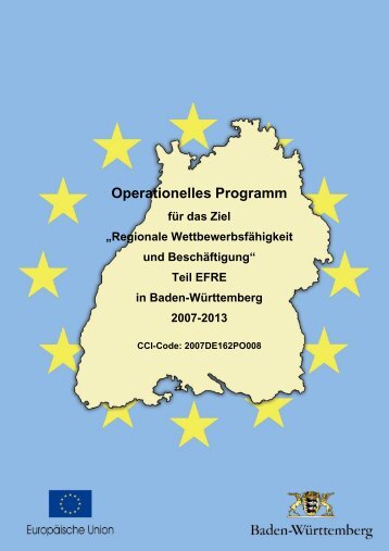 Operationelles Programm - RWB-EFRE - Baden-Württemberg