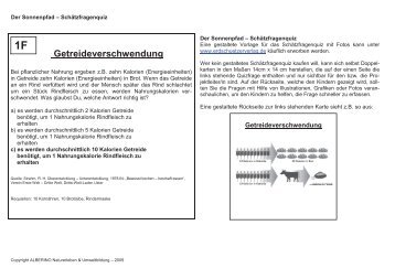 Getreideverschwendung - Alberino - Naturerleben & Umweltbildung