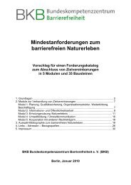 Mindestanforderungen zum barrierefreien Naturerleben