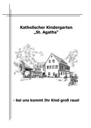 Infoheft - Kindergarten St. Agatha - Aschaffenburg