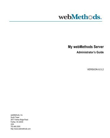 My webMethods Server Administrator's Guide - Software AG ...