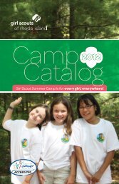 Camp Catalog - Girl Scouts of Rhode Island