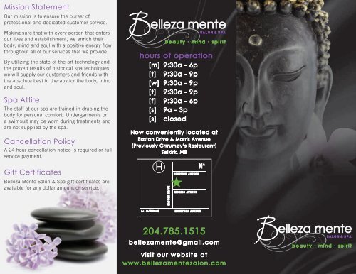 204.785 - Belleza Mente Salon & Spa, Selkirk