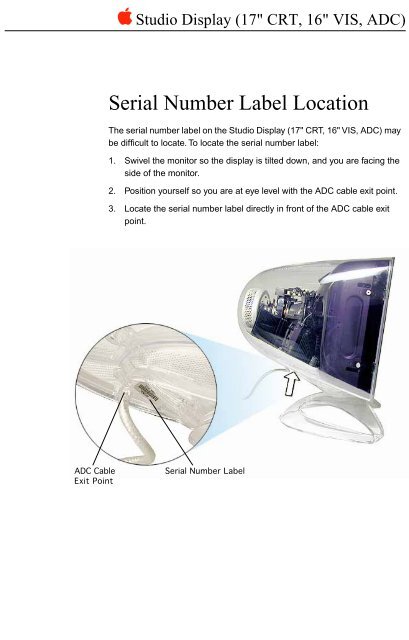 Studio Display (17'' CRT, ADC) Stand - DoIT Apple Support Server