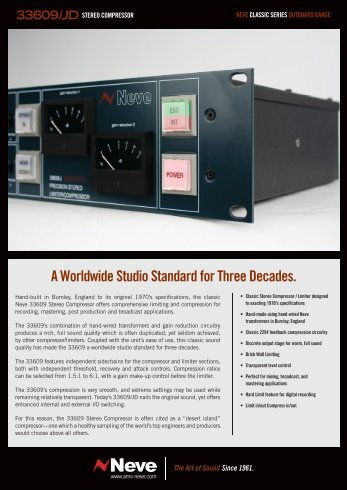 A Worldwide Studio Standard for Three Decades. - AMS Neve