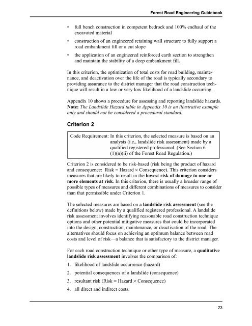 Forest Road Engineering Guidebook - Ministry of Forests