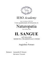 Naturopatia IL SANGUE - IESO Academy