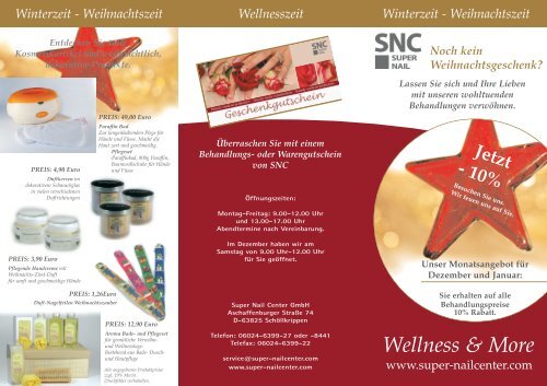 Wellness & More - SNC Super Nail Center - super-nailcenter.com