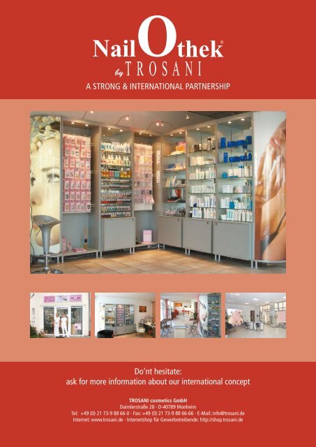 A strong & international partnership - Trosani Cosmetics GmbH