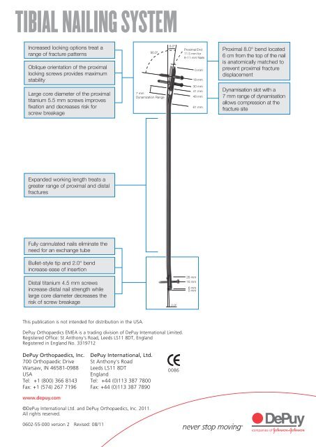 VERSANAIL Tibial Nailing System Surgical Technique - Biomet