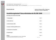 Ausbildungsbedarf Gesundheitsberufe BL/BS 2006 - BAP