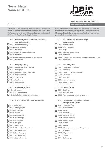 Nomenklatur Nomenclature