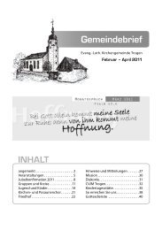 Gemeindebrief - Kirchengemeinde Trogen