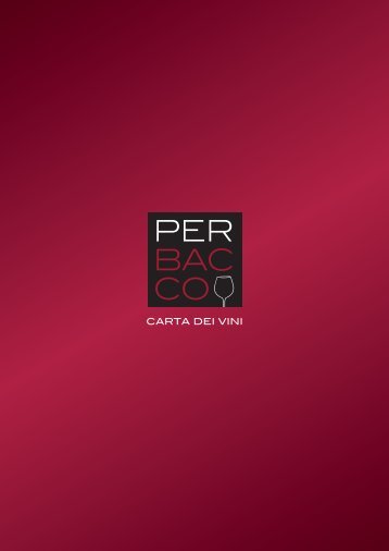 Carta dei vini - Ristorante - PerBacco