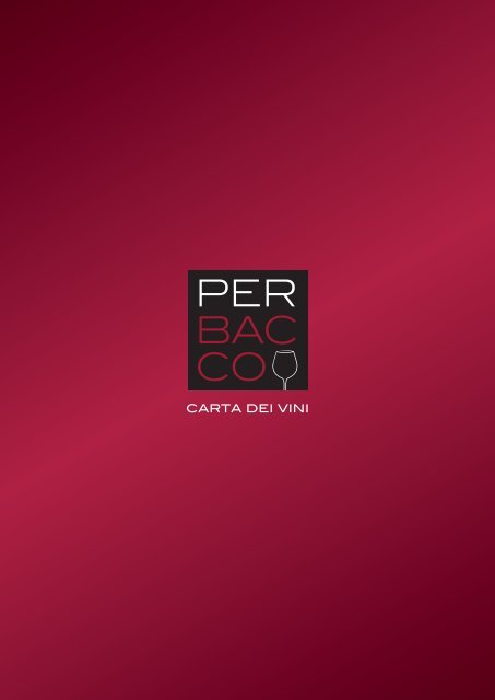 Carta dei vini - Ristorante - PerBacco