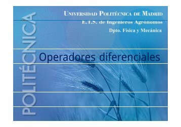 Operadores diferenciales - OCW UPM