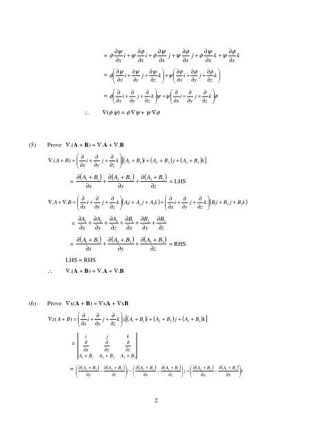 Formulae involving ∇ Vector Identities with Proofs: Nabla Formulae ...