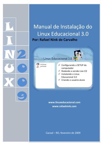 Manual de Instalação do Linux Educacional 3.0 - WEBeduc do MEC