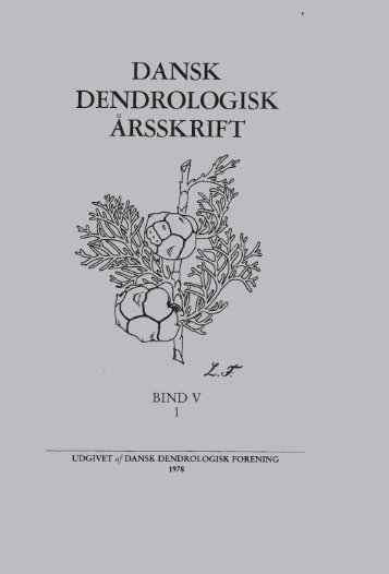 Volume 5,1 (1978) - Dansk Dendrologisk Forening