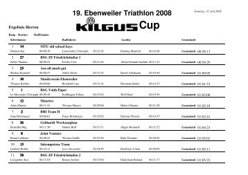 19. Ebenweiler Triathlon 2008