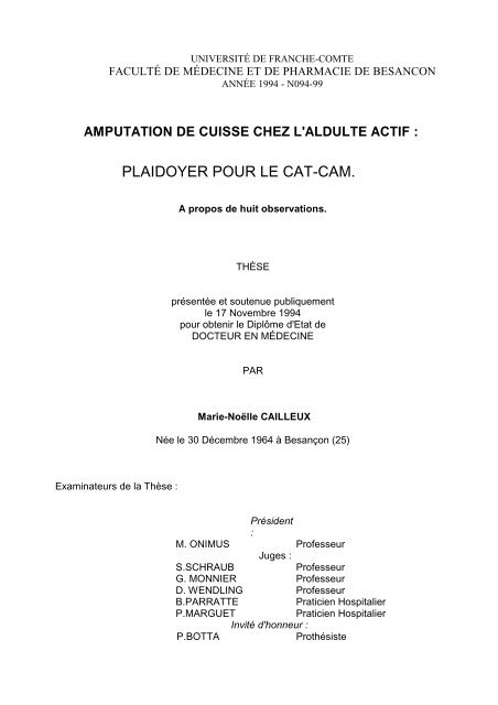 Amputation De Cuisse Chez L Aldulte Actif