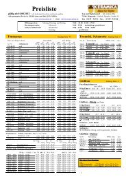 Preisliste - CERAMiCA