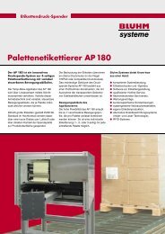 Palettenetikettierer AP 180 - Bluhm Systeme Gmbh