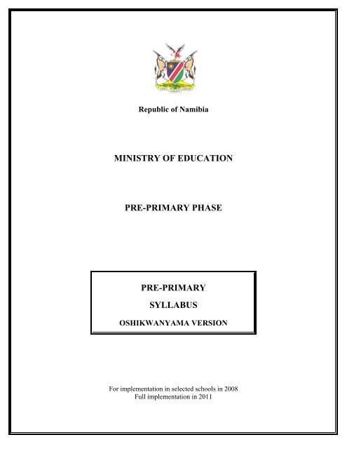 Oshikwanyama Pre Primary Syllabus NIED oshikwanyama-pre-primary-syllabus-nied