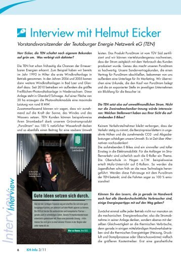 Interview mit Helmut Eicker in der KH-Info - Teutoburger Energie ...