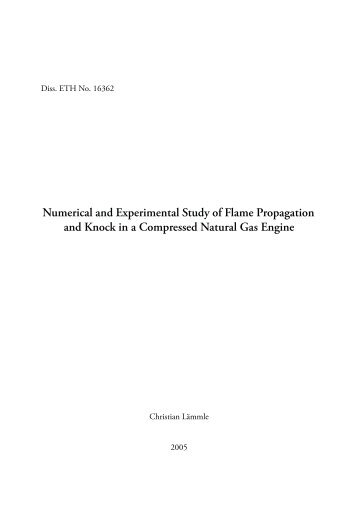 Numerical and Experimental Study of Flame Propagation and Knock ...