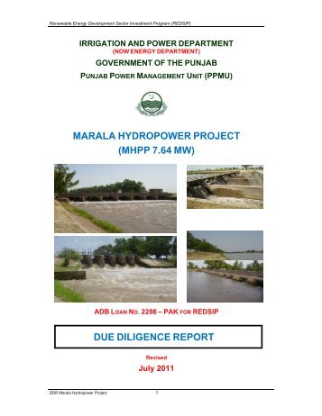 MARALA HYDROPOWER PROJECT (MHPP 7.64 MW) DUE ...