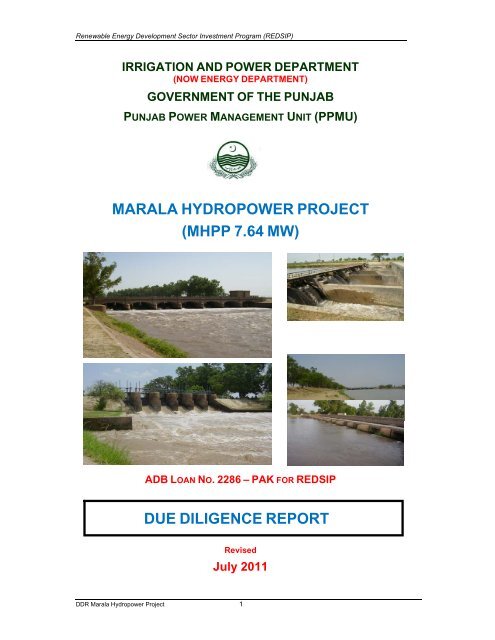 MARALA HYDROPOWER PROJECT (MHPP 7.64 MW) DUE ...