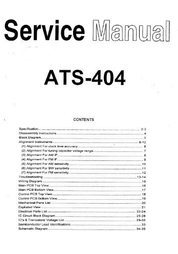 Sangean ATS404 Service Manual - Thiecom