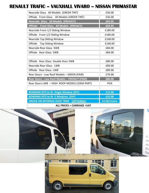 Page No's Vehicles - Leisure Vehicle Windows