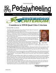 Countdown to MWB Quad Cities Criterium - Quad Cities Bicycle Club