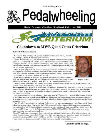 Countdown to MWB Quad Cities Criterium - Quad Cities Bicycle Club