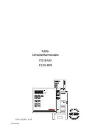 Kälte- Umwälzthermostate FS18-MV FS18-MW - Julabo