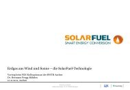 Erdgas aus Wind und Sonne - die SolarFuel-Technologie - FGE