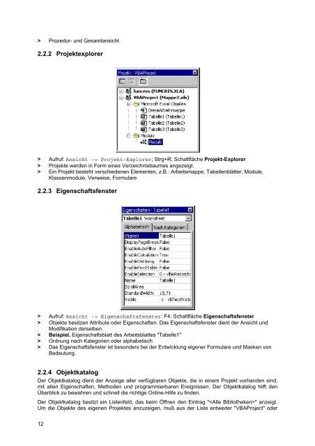 Grundlagen der Programmierung mit VBA Visual Basic for