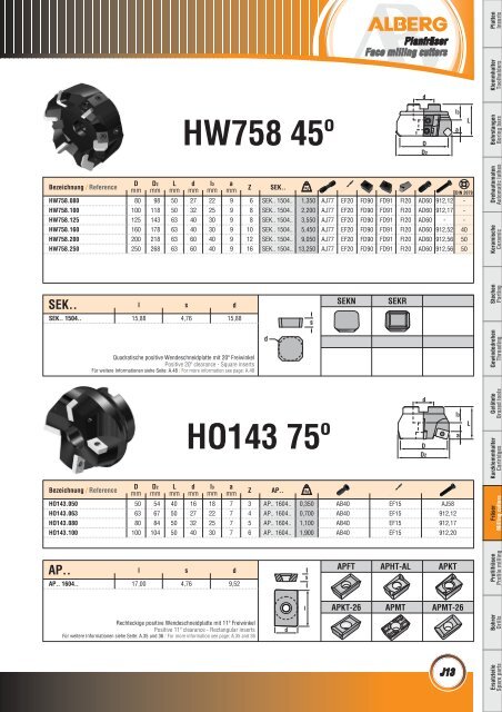 Wendeschneidplatten / Inserts - bei Alberg