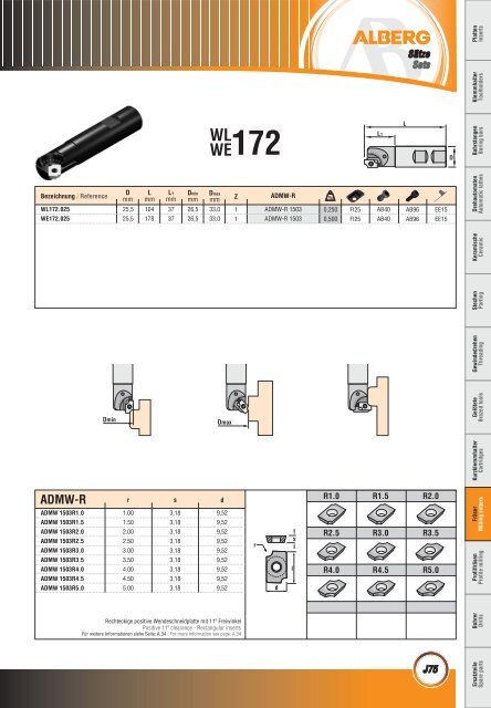 Wendeschneidplatten / Inserts - bei Alberg